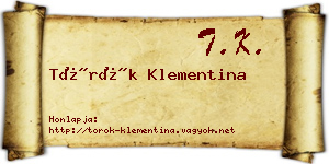 Török Klementina névjegykártya