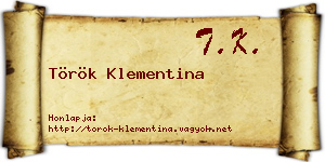 Török Klementina névjegykártya