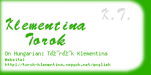 klementina torok business card